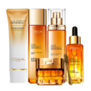 欧莱雅（L'OREAL）水乳套装金致臻颜花蜜奢养小蜜罐面霜提拉紧致淡纹女士护肤化妆品 3件套(精华蜜+乳液+面霜)