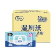 概率券、需首购：洁柔 湿厕纸 加厚40抽*10包
