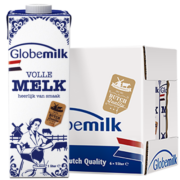 荷高Globemilk 荷兰原装进口 全脂纯牛奶 3.7优乳蛋白 iTQi国际美味奖章 1L*6 整箱装