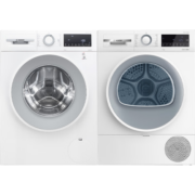 博世（BOSCH）【2023重磅主推】洗烘套装10KG云朵白大容量全自动洗衣机热泵烘干机一级能效防缠绕152000+252U0A
