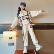 88VIP会员：黑尼木木 女童春装套装2023新款童装儿童时髦春秋女大童卫衣两件套