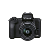佳能（Canon）EOS M50 Mark II M50二代 +EF-M15-45 镜头 数码相机 黑色 约2410万像素