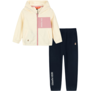 暇步士（Hush Puppies）暇步士童装儿童套装男童女童春秋季男女大童时尚长袖摇粒绒套装 奶油色 105cm