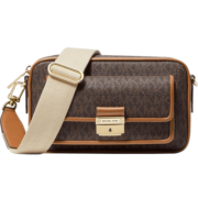 MK 女包 迈克·科尔斯 MICHAEL KORS 橡果棕拼色中号老花相机包 32F1G2BC2B BRN ACORN