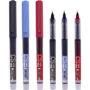 微信小程序：白雪 CS笔尖 直液式走珠笔 0.5mm T1277 黑色 6支