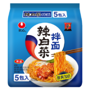 农心 秘制辣白菜拌面 方便面 袋面速食休闲零食品 五连包 132g*5包