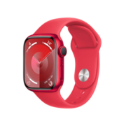 Apple Watch Series 9 智能手表GPS款41毫米红色铝金属表壳 红色运动型表带S/M 健康电话手表MRXG3CH/A