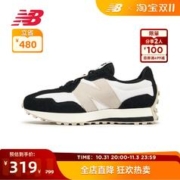 new balance NB官方奥莱 男女鞋秋季新潮半系带熊猫色休闲鞋MS327