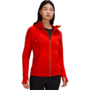 lululemon丨Scuba 女士拉链连帽衫 *加绒 LW4CAJS 杂色深红色 4