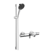 预售：汉斯格雅（Hansgrohe）境雨rainfinity130mm花洒套装 境雨镀铬手持+恒温浴缸龙头