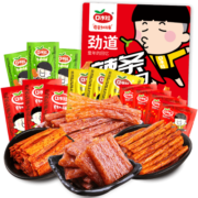 口水娃辣条大礼包小面筋休闲零食网红辣片大刀肉豆干506g