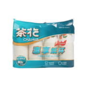 茶花（CHAHUA）一次性纸杯加厚家用咖啡杯办公商务杯家庭纸杯子 柿柿如意【100只】218ML