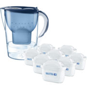 碧然德(BRITA) 滤水壶Marella蓝色3.5L 1壶9芯套装 海洋系列 家用过滤自来水净水器  净水壶配9只滤芯