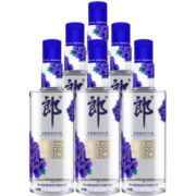 郎酒顺品郎蓝顺 浓酱兼香型纯粮白酒 45度480ml*6瓶 光瓶装中秋送礼