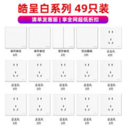 施耐德电气 皓呈系列 开关插座面板套装 49只装