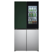 LG617L十字对开门嵌入式超薄冰箱 进口透视窗门中门 大容量变频智能家用风冷无霜电脑控温 美学拼色