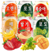 PLUS会员：九日 韩国果汁饮料 混合口味238ml*6罐*2件