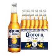 科罗娜（CORONA）啤酒 330ml*12瓶整箱装墨西哥原装进口拉格特级精酿黄啤小麦啤
