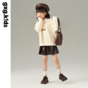 gxg.kids gxgkids童装儿童毛衣秋新款华夫格翻领毛衣男童毛衫女童潮
