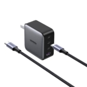 绿联100W氮化镓充电器多口gan x适用于华为苹果macbook笔记本电脑iPhone13/14折叠typec手机多功能插头PD快充