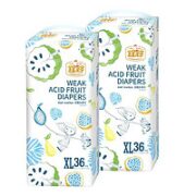 YIYING 宜婴 弱酸水果 纸尿裤 XL36片*2包