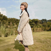 Semir 森马 女长款拼接仿羊羔绒棉服