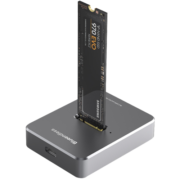 蓝硕M.2固态硬盘底座Type-C接口SSD支持NVME//NGFF双协议通用USB3.1 SD03【NGFF/NVME双协议单盘】金属壳