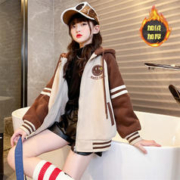 PAPIBEAR 啪吡熊 女童加绒加厚连帽外套