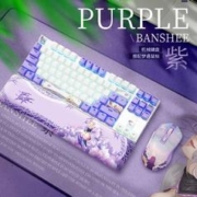 Dareu 达尔优 机械键盘无线鼠标有线青轴电脑键盘电竞黑轴紫色红轴二件套