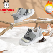 BoBDoG 巴布豆 儿童保暖加绒棉鞋