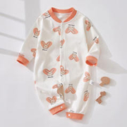 KELIXIONG 颗粒熊 A类纯棉婴儿衣服四季款连体衣爬服宝宝衣服 桃心兔 90码