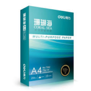 20点开始：deli 得力 珊瑚海 A4复印纸 70g 500张/包*1包