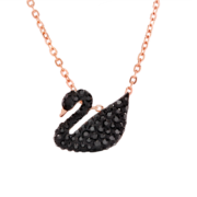 施华洛世奇（SWAROVSKI）天鹅系列项链 优雅魅力锁骨链 生日礼物七夕礼物送女友时尚饰品 大号黑天鹅 5204134