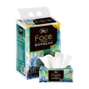 洁柔抽纸face油画系列纸巾4层80抽4包加厚卫生纸擦手纸提装