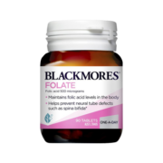 澳佳宝Blackmores 孕妇备孕叶酸片90片 500μg 足量叶酸 科学配方好吸收 澳洲进口