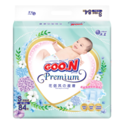 大王 GOO.N 花信风拉拉裤轻薄透气小短裤式婴儿尿裤成长裤学步裤尿片 纸尿裤 S84片（4-8KG）