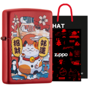 ZIPPO之宝 煤油打火机 招财猫礼盒套装 4种颜色可选