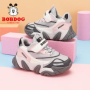 BoBDoG 巴布豆 官方旗舰店男童运动棉鞋2023新款冬季加绒老爹鞋儿童二棉鞋