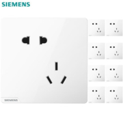预售：SIEMENS 西门子 皓彩系列 （白色）斜五孔插座10只装*2件（买2送1）