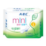 PLUS会员：ABC 薄网感棉柔表层迷你卫生巾 190mm*8片*2件