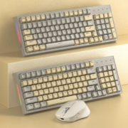 宏碁(acer) 无线蓝牙键鼠套装 可充电 OMR143 黄灰拼色