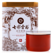 七彩雲南茶叶 普洱茶熟茶 春茶 陈仓三年 罐装特级散茶200g 线下同款