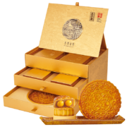 再降价：五芳斋月饼奶香椰蓉五芳丰月三层月饼1260g