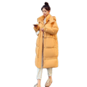 鸭鸭（YAYA） 2023年冬季新款女中长款羽绒服 韩版过膝连帽外套 4色可选