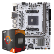 AMD 锐龙R5 盒装散片 昂达B550白色 CPU主板套装 办公游戏 昂达B550-VH-W 套装 AMD R5 5600盒装