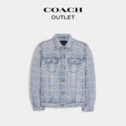 COACH 蔻驰 奥莱男士经典标志丹宁夹克外套