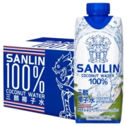 三麟100%椰子水富含天然电解质泰国进口NFC椰青果汁330ml*12瓶箱