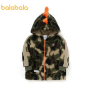 Plus会员：balabala 巴拉巴拉 儿童萌趣羊羔毛绒保暖外套