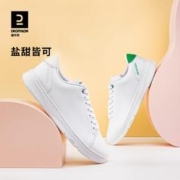DECATHLON 迪卡侬 板鞋女款轻便鞋子白色女鞋防水运动休闲鞋皮面小白鞋女TSL3