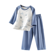 欧孕（OUYUN）儿童家居服套装男女童睡衣春夏薄款空调服休闲棉套装 菌菇朵朵【七分袖】 110码